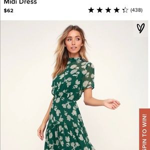 Lulu’s Green Floral Dress
